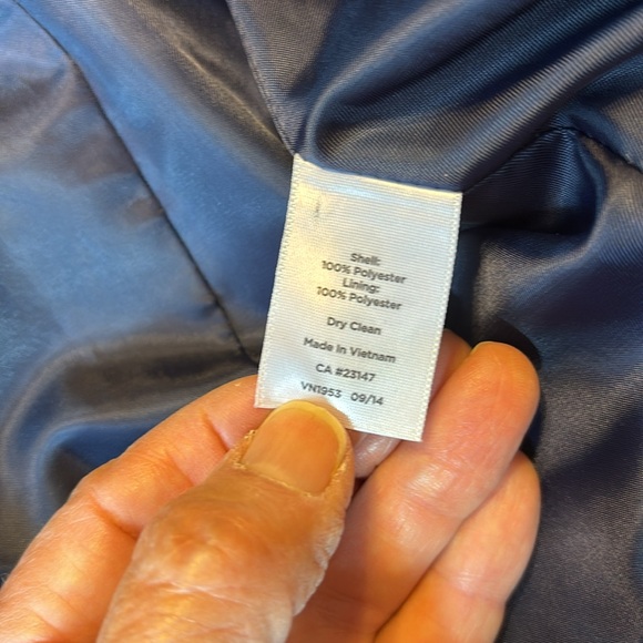 Talbots Navy Polkadot Rain Coat Jacket Size 4P Petite - Picture 10 of 16